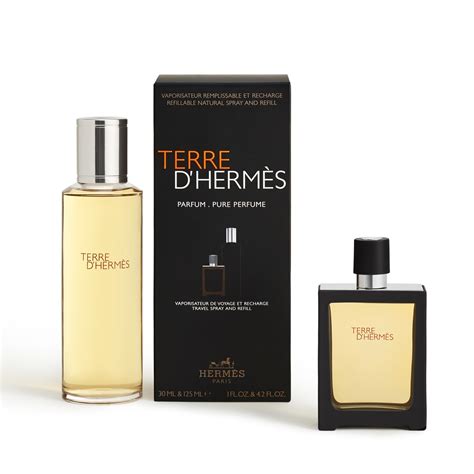 hermes 125 30 ml|Terre d'Hermes Parfum travel spray and refill.